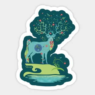 Mystical Deer Sticker